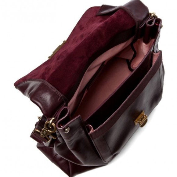 Nina Ricci Liane Raisin Lambskin Bag - Picture 2 of 7